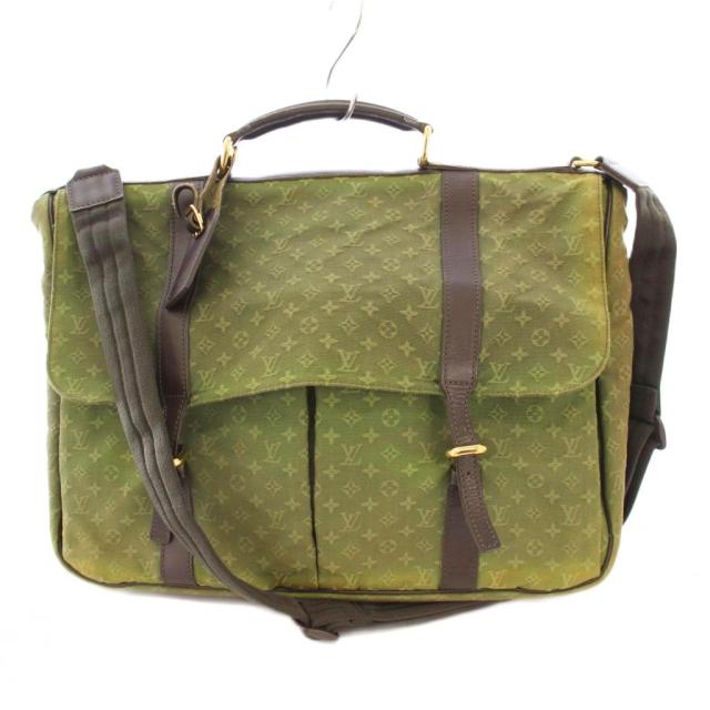 【中古】ルイヴィトン モノグラムミニ ドゥニーズ キャンバス 2WAY ハンドバッグ ショルダーバッグ ロゴ カーキ 緑