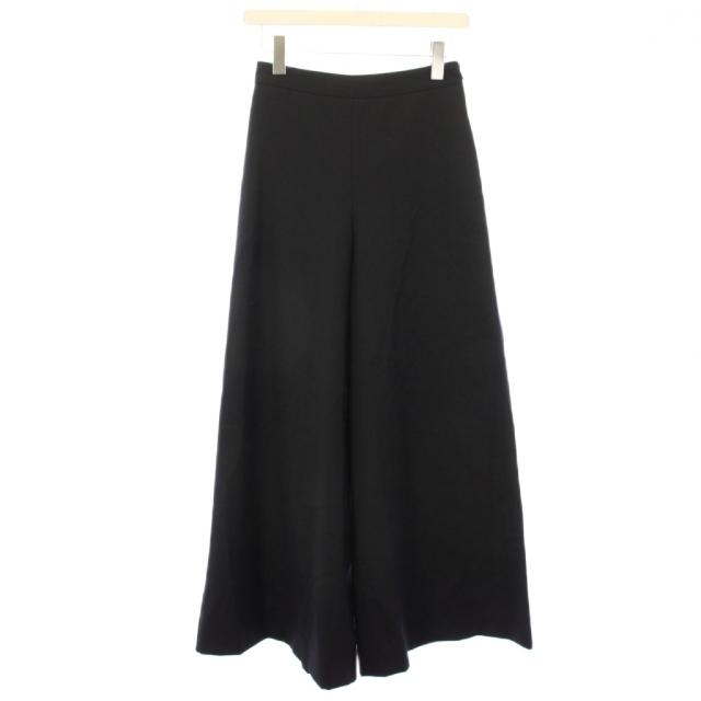 【中古】セリーヌ CELINE ワイドパンツ サイドファスナー 黒 /TK レディース
