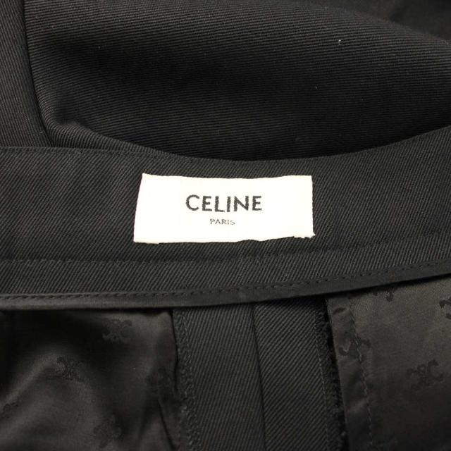 【中古】セリーヌ CELINE ワイドパンツ サイドファスナー 黒 /TK レディース_7