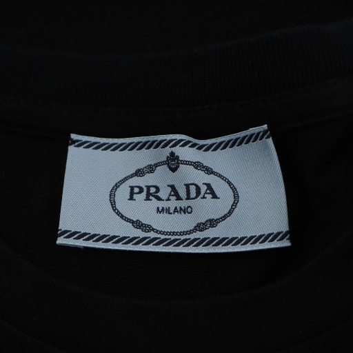【中古】プラダ PRADA Tシャツ カットソー 半袖 コットン S 黒 ブラック 35570S112 /AN67 レディース_3