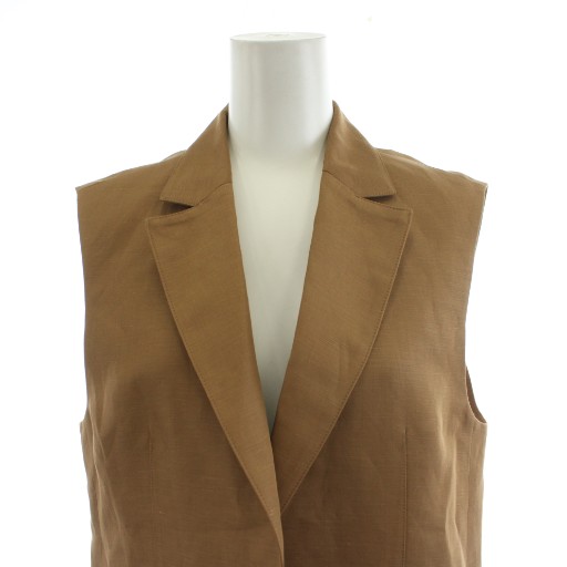 【中古】未使用品 アナイ ANAYI 24SS ベスト 麻 リネン混 36 茶 ブラウン 10241110230 /AN27 レディース_5