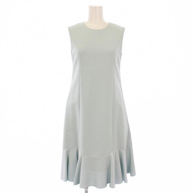 【中古】フォクシーニューヨーク FOXEY NEW YORK Dress Freesia ノースリーブワンピース ひざ丈 38 水色 37075 /KH
