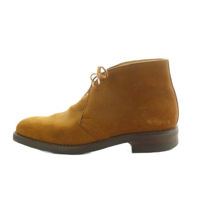 【中古】クロケット&ジョーンズ CHERTSEY チャッカブーツ ショートブーツ 5.5E 24.0-24.5cm 茶 J1645RS /MI メンズ