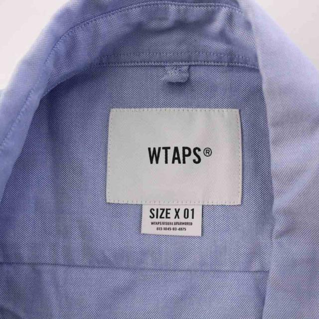 【中古】WTAPS 20SS BD SS SHIRT COTTON OXFORD THOMAS MASON オックスフォードシャツ ボタンダウン 半袖 1 青_2