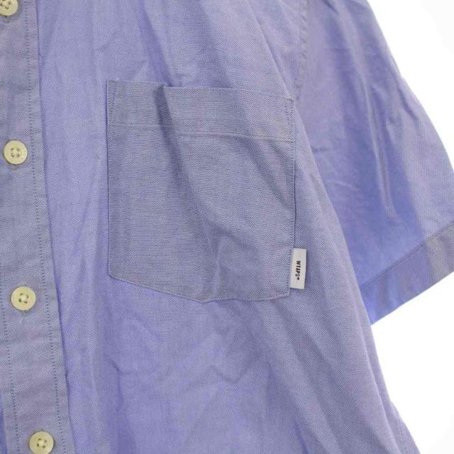 【中古】WTAPS 20SS BD SS SHIRT COTTON OXFORD THOMAS MASON オックスフォードシャツ ボタンダウン 半袖 1 青_4