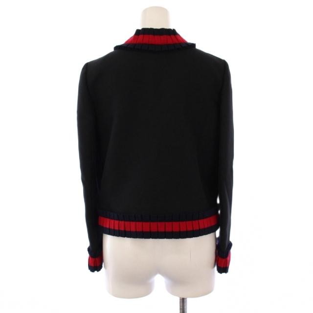 【中古】グッチ GUCCI 背広 否色合い上衣 台形スコート ひざ丈 シェリー酒生産ライン 36 38 黒 452936 453892