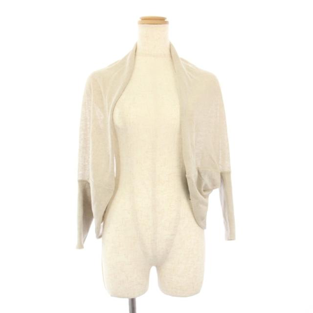 【中古】フォクシー ブティック FOXEY BOUTIQUE Bolero Half Moon ニットカーディガン 長袖 ベージュ 40754 /KH
