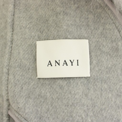 【中古】アナイ ANAYI カシミヤムートンリバージレ ファーベスト 前開き 36 グレー 10222710070 レディース_4