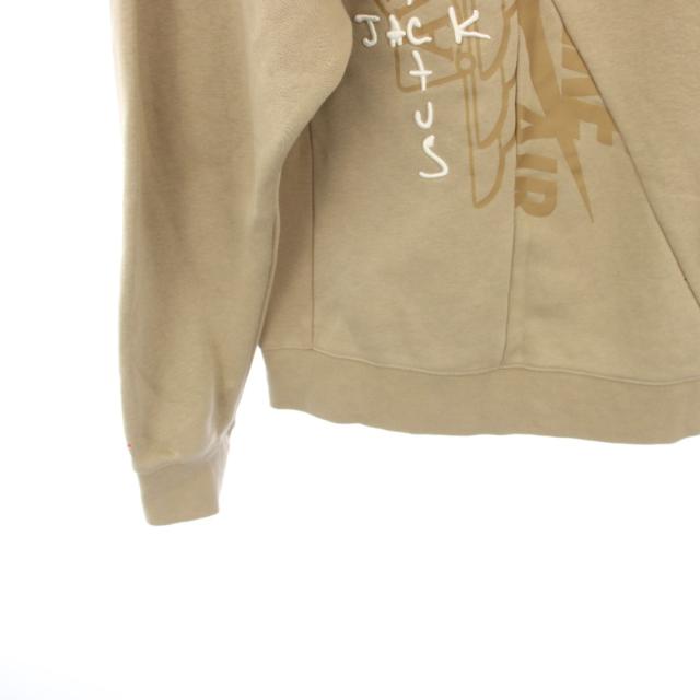 【中古】ナイキ JORDAN TRAVIS SCOT 21SS プルオーバーフーディ パーカー スウェット 長袖 M ベージュ CZ0164-247_6