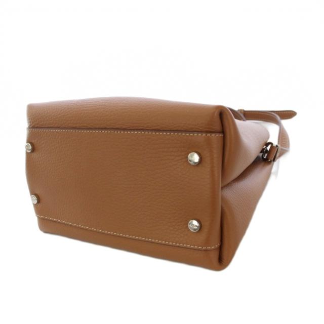 【中古】トッズ TOD'S タイムレス ミニ 2WAY ハンドバッグ ショルダーバッグ レザー 茶 /KH レディース_4
