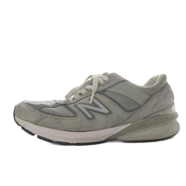 【中古】ニューバランス NEW BALANCE M990GL5 スニーカー ローカット US8.5 グレー /YO14 メンズ