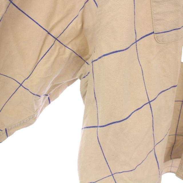【中古】エスエフシー S.F.C カジュアルシャツ 長袖 レギュラーカラー バイカラー チェック柄 XXXXL ベージュ 青_4