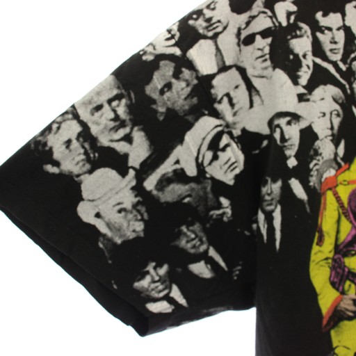 【中古】90's THE BEATLES ビートルズ シングルステッチ Tシャツ 半袖 クルーネック プリント 総柄 黒 マルチカラー_4