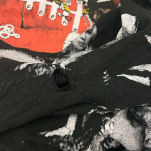 【中古】90's THE BEATLES ビートルズ シングルステッチ Tシャツ 半袖 クルーネック プリント 総柄 黒 マルチカラー_5