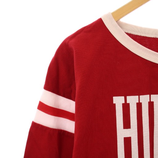 【中古】アパルトモン ドゥーズィエムクラス STAMMBAUM HUSKIES T-SHIRT Tシャツ カットソー 七分袖 F 赤 白_3