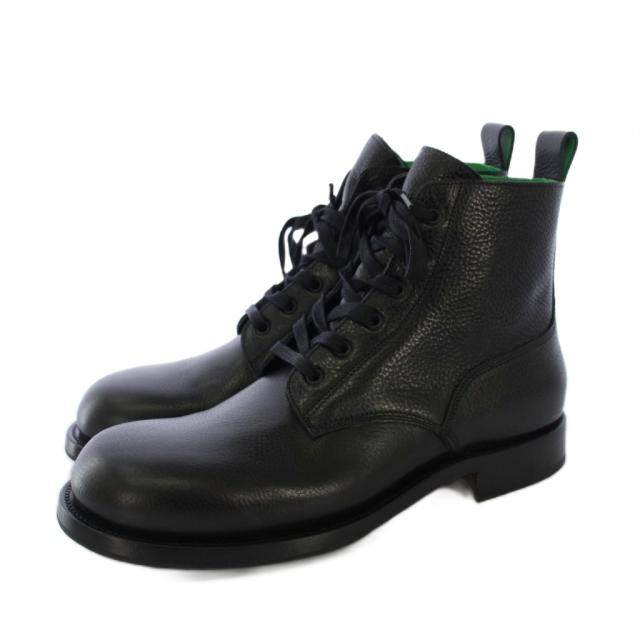 【中古】未使用品 ボッテガヴェネタ BOTTEGA VENETA ワードローブ レースアップブーツ ショートブーツ レザー 45 黒