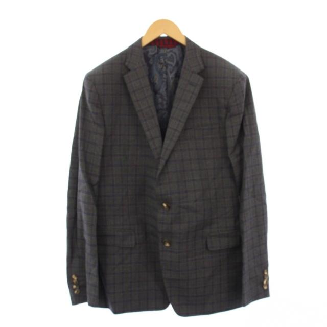 【中古】エトロ ETRO スーツ テーラードジャケット パンツ スラックス 裏地ペイズリー柄 58 グレー 222-1A940-0031_1