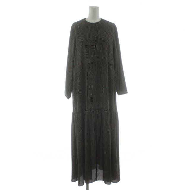 【中古】未使用品 ボールジー トゥモローランド 23AW ミニドットプリント フレアギャザーワンピース ロング マキシ