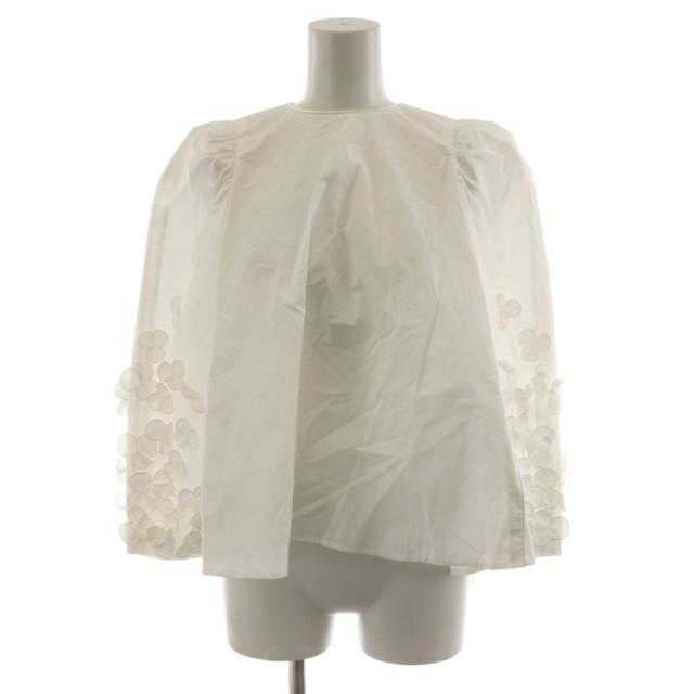 【中古】未使用品 ヨリ yori shirocon パフュームブラウス シャツ 長袖 34 白 ホワイト SC2121-008AW /AN72