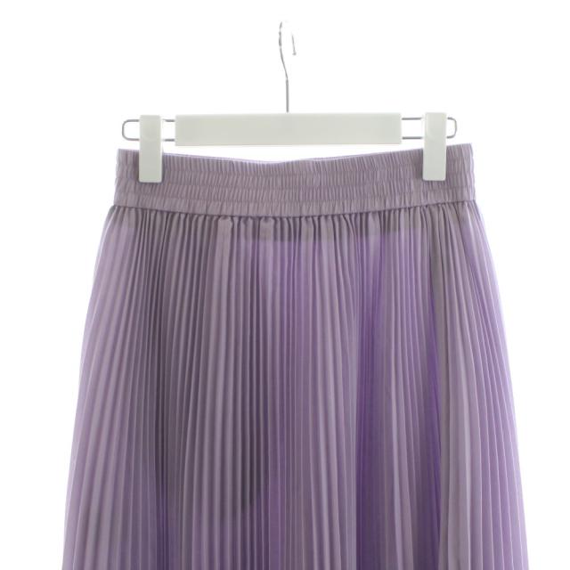 【中古】山歩き HYKE 25SS LAWN PLEATED SKIRT 筋目スコート ミモレ ロング 1 紫 パープル 251-14155 /AN16