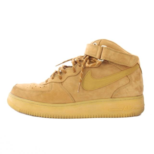 【中古】ナイキ NIKE Air Force 1 Mid Flax エアフォース1 ミッドフラックス スニーカー US12.5 30.5cm 茶