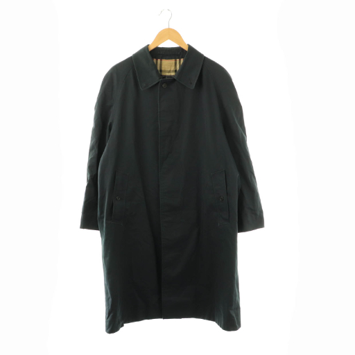 【中古】バーバリーズ Burberrys コート スプリングコート ロング ネイビー /DO メンズ