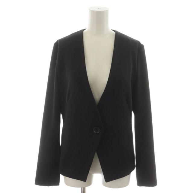 中古】セオリーリュクス theory luxe ノーカラージャケット 長袖 38 黒