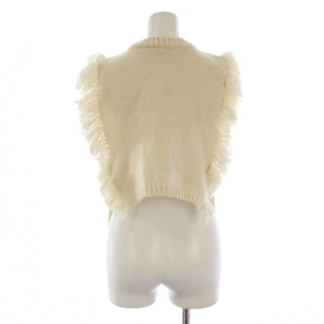 【中古】ハイク HYKE Fringe Sweater Vest ニット ベスト 白 /BM レディース_2