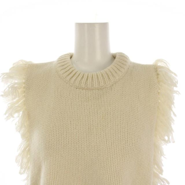 【中古】ハイク HYKE Fringe Sweater Vest ニット ベスト 白 /BM レディース_4