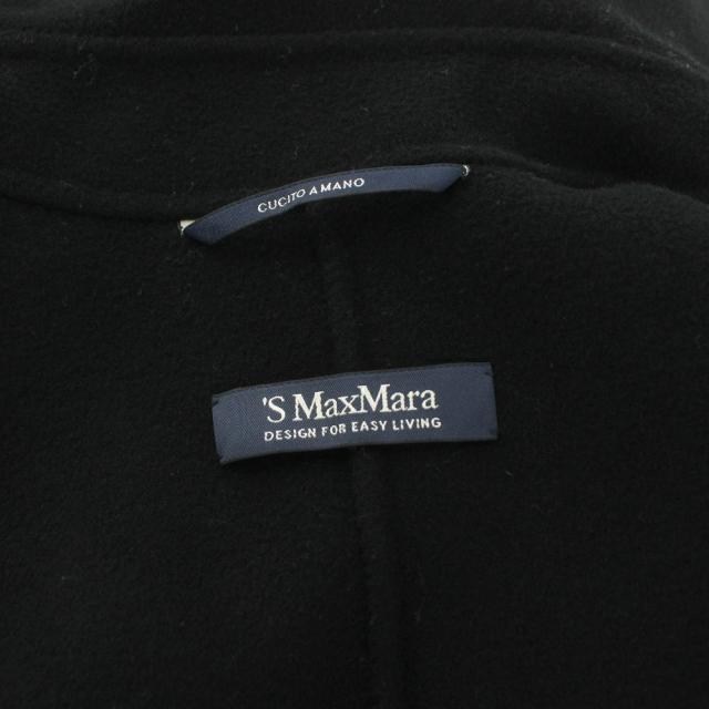 【中古】Sマックスマーラ 'S Max Mara ロングベスト ジレ トッパー ウール 40 黒 ブラック 927601236 /KU レディース_4