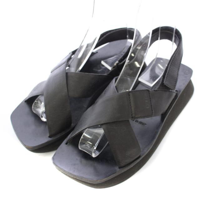 中古】プラダ PRADA ストラップサンダル スクエアトゥ 厚底 中古】プラダ PRADA ストラップサンダル スクエアトゥ 厚底