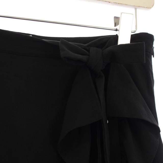 【中古】プラダ PRADA フレアスカート ひざ丈 リボン 40 黒 P113L /KH レディース_3