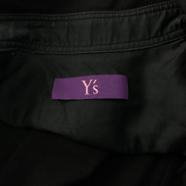 【中古】ワイズ Y's ピンクレーベル シャツワンピース ノースリーブ ロング カットオフ 2 黒 YI-D41-130 /KH