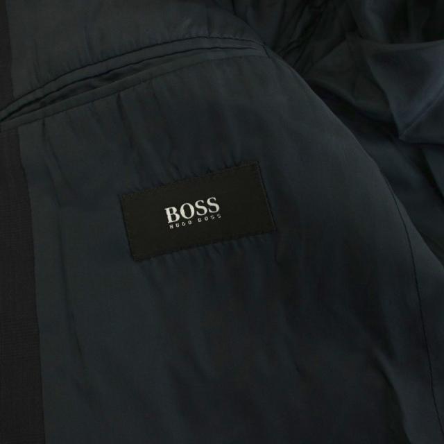 【中古】ヒューゴボス HUGO BOSS シングルスーツ 上下 ウール テーラードジャケット パンツ 48 紺 ネイビー 22-0602_3