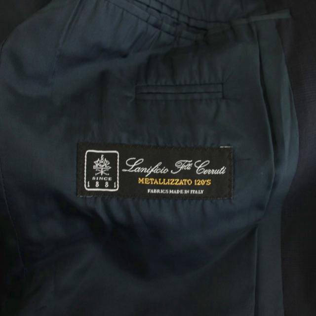 【中古】ヒューゴボス HUGO BOSS シングルスーツ 上下 ウール テーラードジャケット パンツ 48 紺 ネイビー 22-0602_8