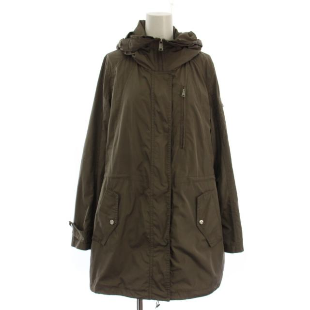 【中古】ローレンラルフローレン LAUREN RALPH LAUREN フードジャケット ロング ジップアップ S グレー レディース