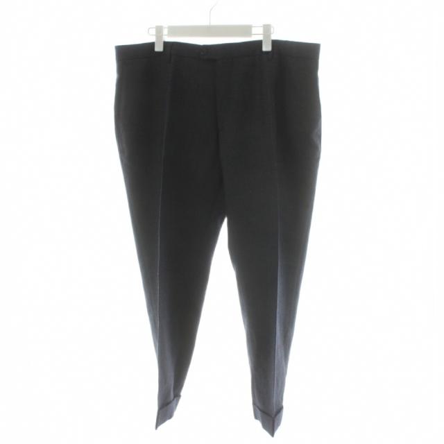 【中古】エトロ ETRO SLIM FIT パンツ スラックス ウール混 モヘヤ混 58 黒 ブラック /AN38 メンズ