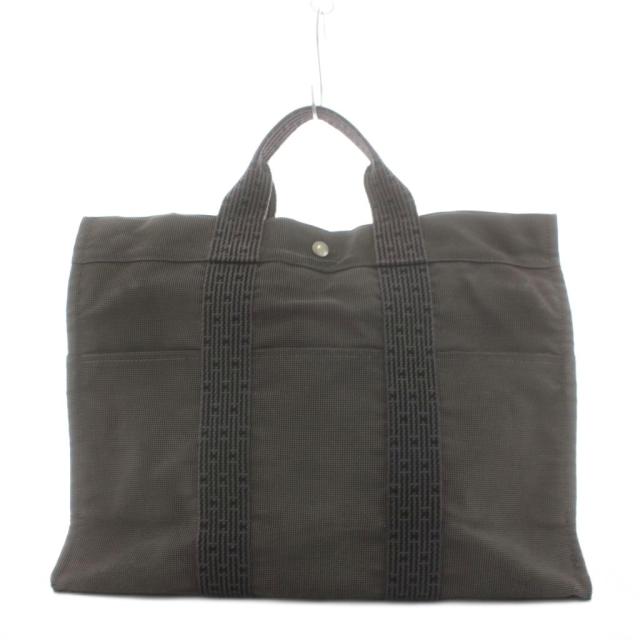 【中古】エルメス HERMES エールラインMM ハンドバッグ トートバッグ グレー /AN57 ■OH レディース