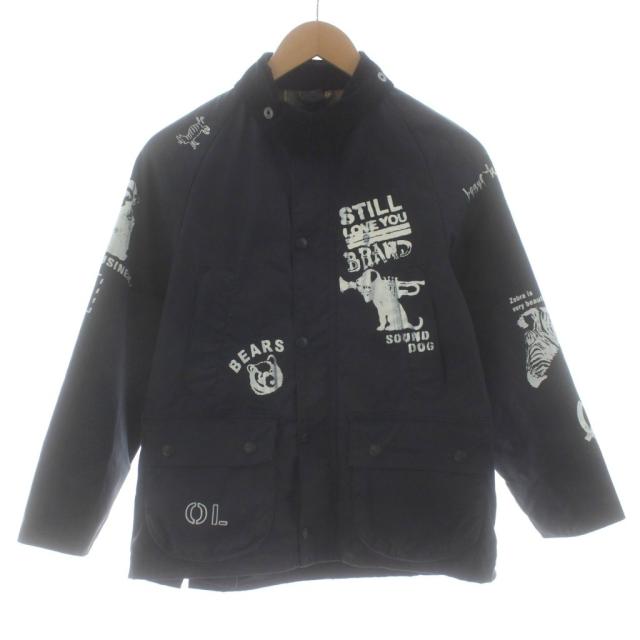 【中古】バブアー beautiful people CHILDRENS CLASSIC BEDALE ステンカラージャケット アニマルプリント 150cm