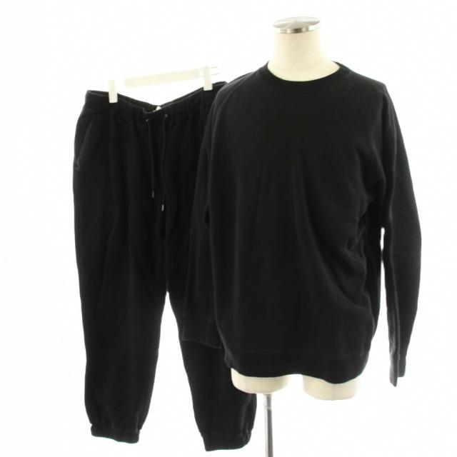 【中古】エイトン セットアップ スウェット トレーナー ジョガーパンツ 6 黒 ブラック KKAGSW0070 PRAGSW0070 /AN73