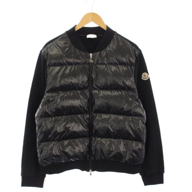 【中古】モンクレール MONCLER 23AW MAGLIA APERTA CON ZIP UP ダウン切替カーディガン 長袖 M 黒 I20938G00029 /KH