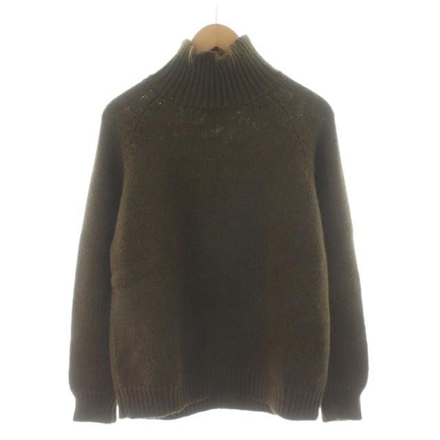【中古】バトナー BATONER アルパカシルクハイネックニット セーター 長袖 2 茶 ブラウン BN-19FM-040 /AN10 メンズ