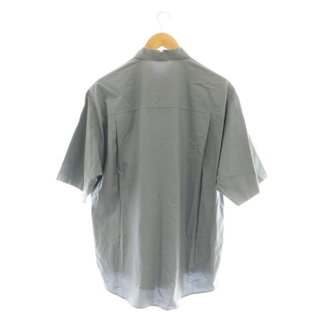 【中古】オーラリー AURALEE WASHED FINX TWILL BIG HALF SLEEVED SHIRTS シャツ 3 グレー A00S02TN /CX メンズ_1