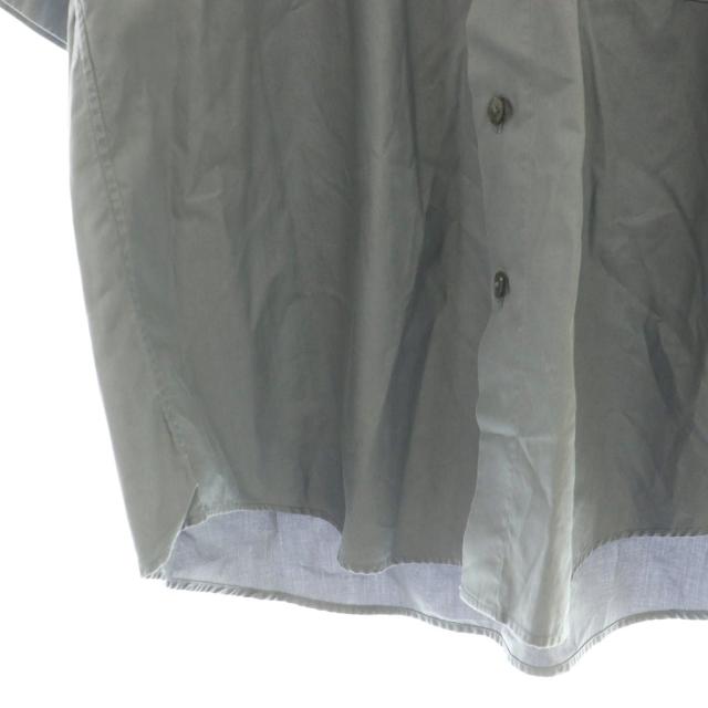 【中古】オーラリー AURALEE WASHED FINX TWILL BIG HALF SLEEVED SHIRTS シャツ 3 グレー A00S02TN /CX メンズ_3