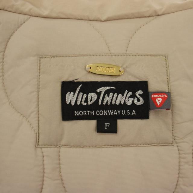 【中古】MUSE de Deuxieme Classe × WILD THINGS 中綿ベスト ジャケット ジップアップ フード F ベージュ レディース_3