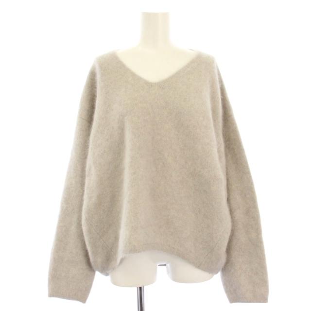 【中古】プラージュ Plage 24AW Fur V Nuance プルオーバーニット セーター 長袖 グレー 24080922105040 /KH