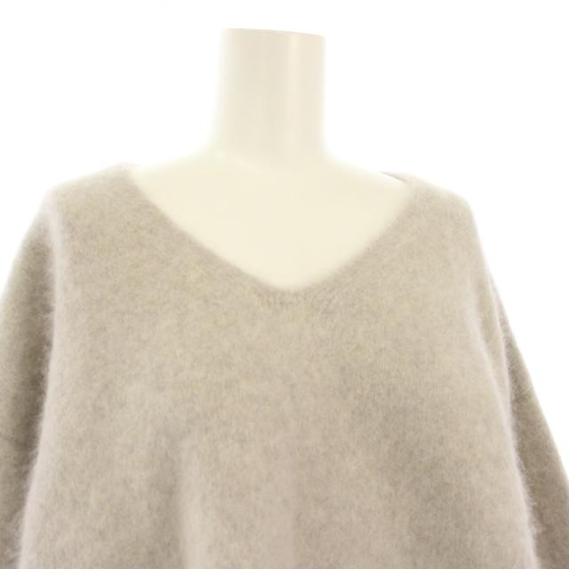 【中古】プラージュ Plage 24AW Fur V Nuance プルオーバーニット セーター 長袖 グレー 24080922105040 /KH_4