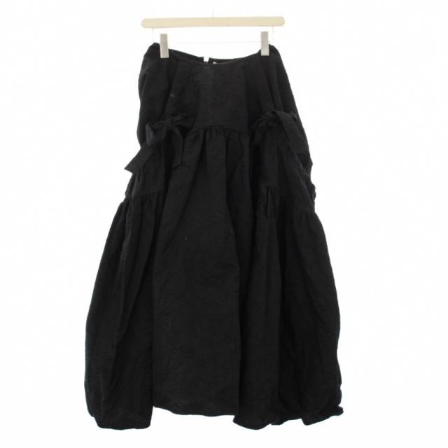 【中古】セシリーバンセン Cecilie Bahnsen JUSTICE SKIRT ジャスティススカート ロング フレア 黒 /KH レディース