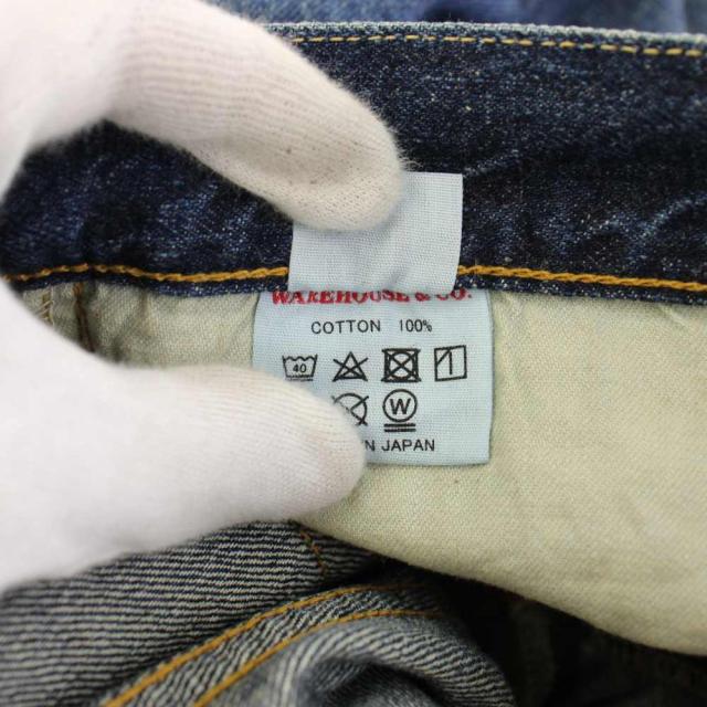 【中古】ウエアハウス 2ND-HAND デニム パンツ ジーンズ ストレート USED WASH W31 ブルー Lot 1105 メンズ_6