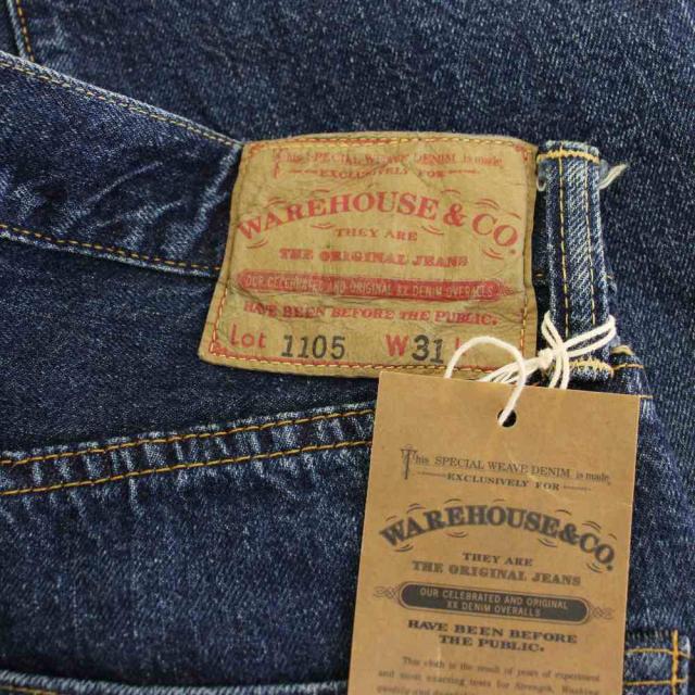 【中古】ウエアハウス 2ND-HAND デニム パンツ ジーンズ ストレート USED WASH W31 ブルー Lot 1105 メンズ_7